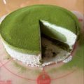 水玉ぱじゃま's cooksnap of when they made 抹茶とホワイトチョコのムースケーキ.