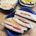 ルぴあ's cooksnap of when they made フライパンで作るおひとりさまホットサンド.
