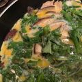 _hagi's cooksnap of when they made 春菊・椎茸・鶏肉の卵とじ.