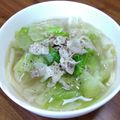 YCHキッチン's cooksnap of when they made 豚バラとキャベツのごま油うどん.