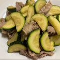 honey36's cooksnap of when they made 豚こま肉とズッキーニのゴマ油炒め.