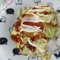 まぶたん's cooksnap of when they made ♡お肉と野菜でお好み風巣篭もり丼♡.
