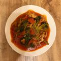 neko＊and…'s cooksnap of when they made 10min＊ 豚肉と小松菜のトマト煮.