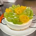 チャリ蔵's cooksnap of when they made シャインマスカットのレアチーズケーキ.