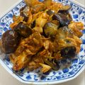 hirosabumi's cooksnap of when they made なすとキムチとチーズの炒め物.