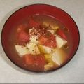 きらり流れ星's cooksnap of when they made 栄養満点☆トマトと豆腐の味噌汁♪.