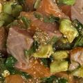 kenshimama's cooksnap of when they made アボカドとサーモンのユッケ風.