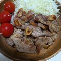 たかたかきよきよ(たかきよ)'s cooksnap of when they made ニンニクパンチ！豚ロース簡単ステーキ♡.