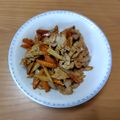 みぃくんのママ's cooksnap of when they made 豚こま肉にんにくピリ辛きんぴら.