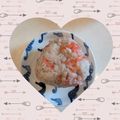 ゆいmaru3's cooksnap of when they made 紅白のイシイのミートボールおにぎり♬*ﾟ.