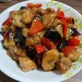やんごと's cooksnap of when they made 鶏肉と茄子の甘酢炒め.