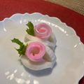 umizarusuki's cooksnap of when they made 簡単おせち☆かまぼこ飾り切り「紅白ばら」.