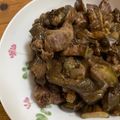 motchママ's cooksnap of when they made 鶏レバーと茄子のカレー炒め.