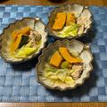 yesmama's cooksnap of when they made 生姜香る♪豚肉・ねぎ・かぼちゃの煮物.