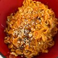 bowwow's cooksnap of when they made 忙しい人のための激辛ブルダック麺の食べ方.