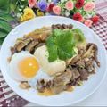 岡山県料理サークルちゃお〜's cooksnap of when they made 老舗の味を家庭で再現🥘すきやき肉豆腐✨🤗.