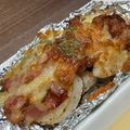 ＊＊天然水＊＊'s cooksnap of when they made 長いもとカリカリベーコンのチーズ焼き.