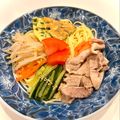 悠LOVE航's cooksnap of when they made 豚しゃぶ冷やし中華.