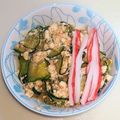 なめこおろし's cooksnap of when they made 【絹ごし豆腐】きゅうりの白和え.