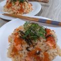 ponnko's cooksnap of when they made 簡単♪鮭といくらの炊き込み御飯.