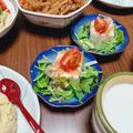 ひっこ's cooksnap of when they made 水菜と豆腐 ケーキ風サラダ冷や奴.