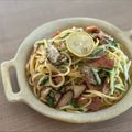 たべものにっき　tabemono's cooksnap of when they made ♪しめじとベーコンの和風パスタ♪.