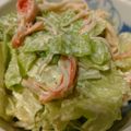 tsmitaka's cooksnap of when they made レタス、カニカマのマヨサラダ.