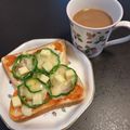 ほか弁ママ's cooksnap of when they made 父作　絶品ピザトースト.