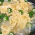 mahorou's cooksnap of when they made ふんわり☆オクラと卵のコンソメスープ.