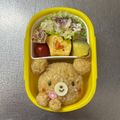 Chaaa_room's cooksnap of when they made キャラ弁＊簡単おにぎり＊くまちゃん弁当.