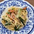 エル♀'s cooksnap of when they made ロメインレタスとベーコンのパスタ.