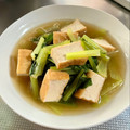 azbjbn's cooksnap of when they made 小松菜と厚揚げの温かとろ～り♪♪煮浸し.
