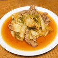 vabochan's cooksnap of when they made 豚ロース薄切り肉と白菜★すき焼き風煮。.