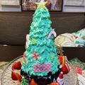 yumienne's cooksnap of when they made クリスマス☆ツリーケーキ☆.。.:*・.