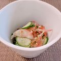 Kukku 's cooksnap of when they made 茗荷ときゅうりの胡麻油和え.