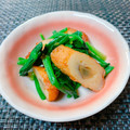 ☆３匹の子ぶた☆'s cooksnap of when they made ほうれん草とごぼう天の煮浸し.