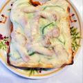 ×ハチ×'s cooksnap of when they made ソース手作り✨ピザトースト！.