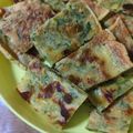 akincho16's cooksnap of when they made 【大量消費】シソとチーズのカリカリチヂミ.