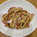 ママメイン！時々子供's cooksnap of when they made 超簡単かまぼこ焼☆お弁当やおつまみに☆.