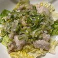 クック2H9MD0☆'s cooksnap of when they made 鶏むねキャベツのレンジ蒸しレモン葱塩だれ.