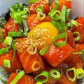 ゆっか☆★'s cooksnap of when they made サーモンユッケ丼.