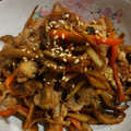 patepateco's cooksnap of when they made ごま香る♪牛蒡と豚肉・舞茸の簡単炒め煮♡.
