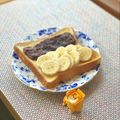 キンプリ's cooksnap of when they made あんことバナナの甘〜いトースト♪.