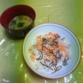 きみちゃんのクックP's cooksnap of when they made 朝ごはんに★簡単鮭しらす丼.