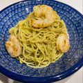 Faiza's cooksnap of when they made 海老のパスタ　ジェノベーゼソース.