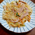 かわゆう1211's cooksnap of when they made 忙しい朝に！もやしとウインナーの卵炒め♡.