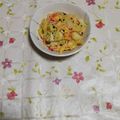 くネコまろす's cooksnap of when they made 春キャベツとカニカマの　甘辛醤油卵炒め❀.