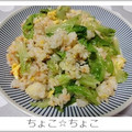ちょこ☆ちょこ's cooksnap of when they made 鮭と卵のレタス炒飯.