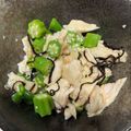 ちょこまなな＊°'s cooksnap of when they made オクラと鶏むね肉の梅昆布和え.