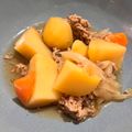 ｴﾑ子's cooksnap of when they made 我が家の定番！ミンチじゃが（肉じゃが）.
